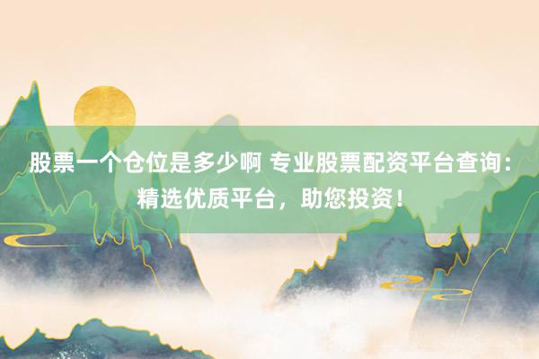 股票一个仓位是多少啊 专业股票配资平台查询：精选优质平台，助您投资！